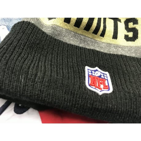 NEWERA ニューエラ NFL ニューオリンズ セインツ 公式 ニット帽 ポンポン付 フリース