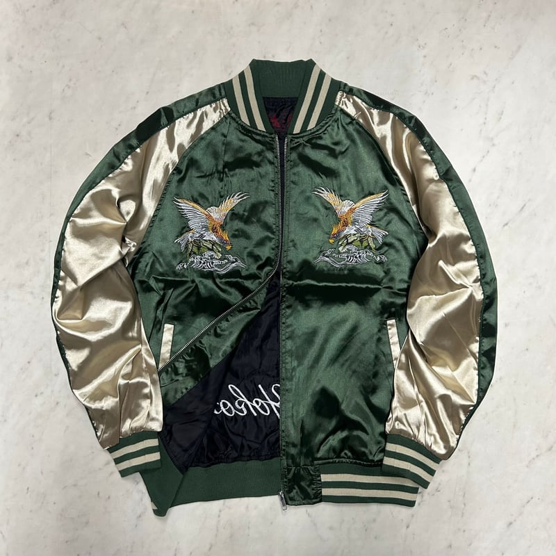 横須賀発祥 スカジャン Yokosuka刺繍入り SUKAJAN 鷹 Eagle 内ポケット