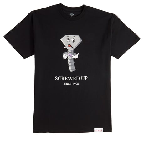 【3XL】 Diamond Supply Co ダイヤモンドサプライ 半袖 Tシャツ SCREWED UP 1998 スクリュー 黒 LA