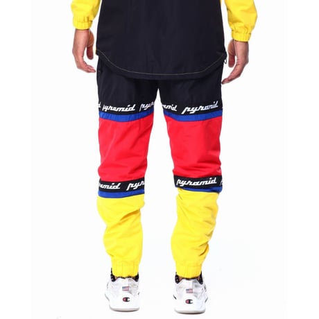 USA限定 BLACK PYRAMID ブラックピラミッド 90’s カラーブロック 上下 セットアップ ウィンドブレーカー