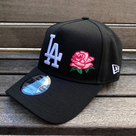 海外限定 Newera ニューエラ 9Forty Aフレーム LA Dodgers ドジャース バラ Rose Crest キャップ (940-122)