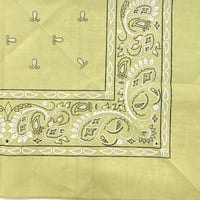 ペイズリー バンダナ Paisley Bandana ヴィンテージ調 大判サイズ 55cm カーキ (BNDN90)
