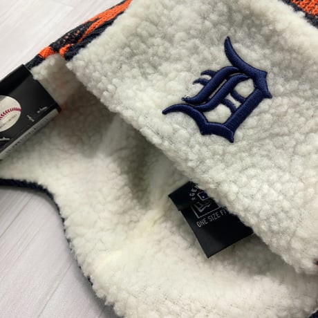 USA限定 ニューエラ Newera デトロイト タイガース Tigers 空軍 トラッパーハット 極暖ニット