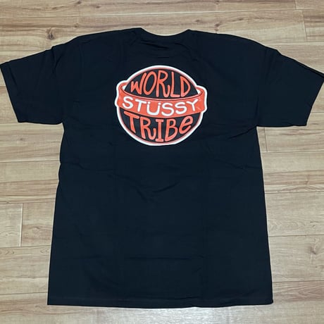 【L】 Stussy ステューシー WAORLD TRIBE ワールドトライブ 半袖 Tシャツ 黒 (26)