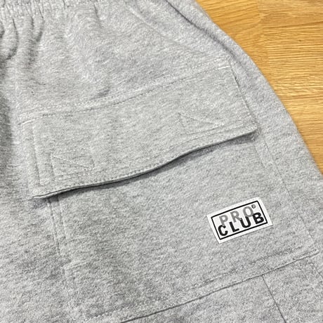 LA発 PROCLUB USA プロクラブ Heavyweight Fleece Shorts フリースカーゴ ショートパンツ Hグレー (SJNS27)