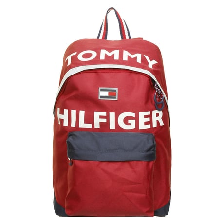 USA正規品 トミーヒルフィガー TOMMY HILFIGER バックパック 赤 レッド BIGロゴ FLAG フラッグ