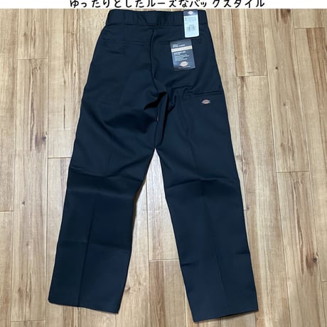 本場USAモデル Dickies ディッキーズ LOOSE FIT ダブルニー ブラック 極太モデル 85283 (JNS95)