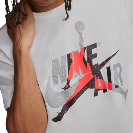 USAモデル NIKE ナイキ AIR JORDAN エア ジョーダン JUMPMAN 白 ネオンオレンジ Tシャツ