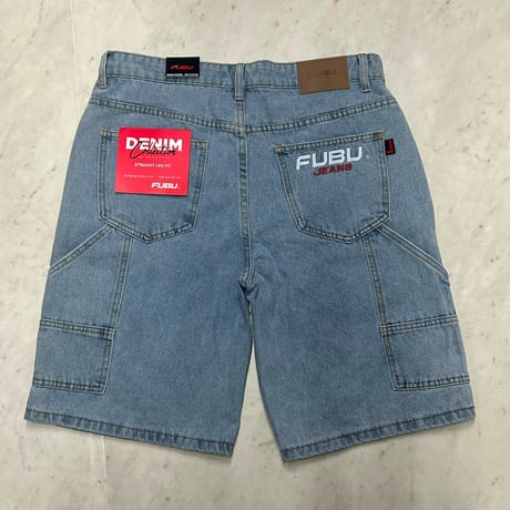USA仕様 FUBU フブ Short Cargo Denim ショートカーゴデニム Y504 ライトブルー (SJNS49)