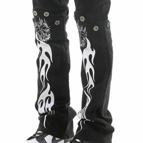 海外限定 KDNK ディーケーエヌケー Stacked Skinny Flare スタックド スキニーフレア ジーンス (JNS60)