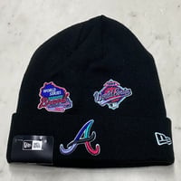 USA限定 NEWERA ニューエラ MLB WSチャンピオンズ ニット帽 アトランタ ブレーブス Braves (Beanie117)