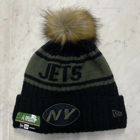 限定Salute to Service ニューエラ NEWERA ポンポン ニット帽 NFL ニューヨーク ジェッツ NY Jets