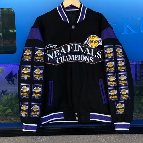 限定 JHデザイン LA レイカーズ Lakers 限定 ファイナル チャンピオン 17Time リバーシブル スタジャン