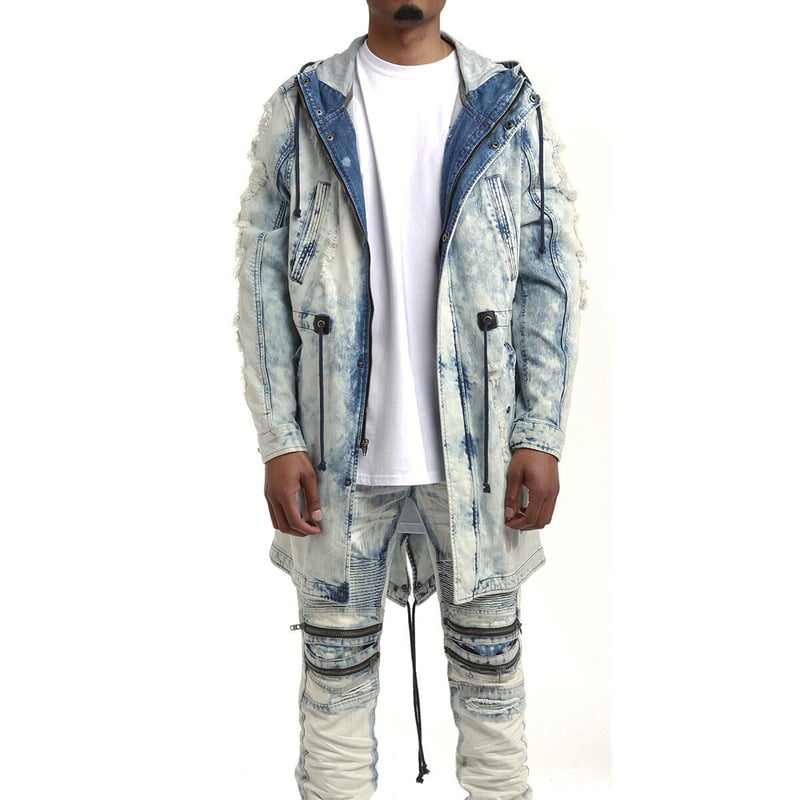 スモークライズ SmokeRise デニム ジャケット モッズ ミディアム丈