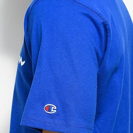 USA限定 リバースウィーブ仕様 Champion チャンピオン HERITAGE 半袖 Tシャツ 青