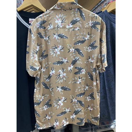 【特別SALE価格】ROBINSON 開襟 アロハシャツ ALOHA  ベージュ 花柄 フラワープリント R05