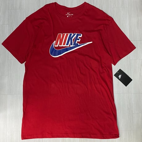 USAモデル NIKE ナイキ 半袖 ナショナルカラーロゴ  Tシャツ 赤 RED (NK2)