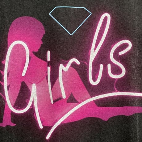 【S】 Diamond Supply Co ダイヤモンドサプライ 半袖 Tシャツ Neon Girls ネオンガール グレー LA