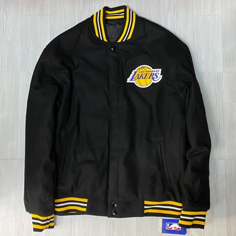 USA限定 JHデザイン LA Lakers ロサンゼルス レイカーズ Throwback リバーシブル スタジャン NBA