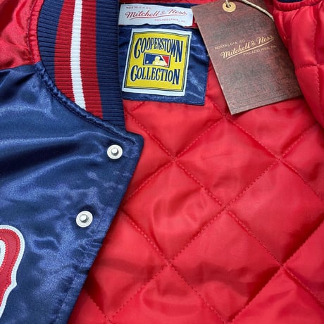 ミッチェル&ネス Mitchell&Ness ボストン レッドソックス サテン スタジアムジャンパー