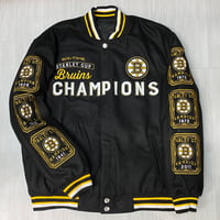 NHL JHデザイン Bruins ブルーインズ 限定スタンレーチャンピオンズ リバーシブル スタジャン
