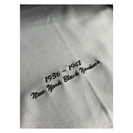 NEGRO LEAGUE『ブラックヤンキース』 公式 ユニフォーム   ベースボールシャツ 背番号24 グレー 刺繍