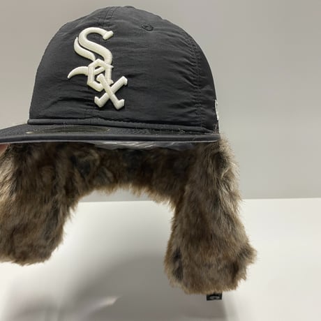 海外限定 59FIFTY ニューエラ レトロクラウン Winter Dog Ear ドッグイヤー Whitesox ホワイトソックス トラッパーキャップ (6-13)