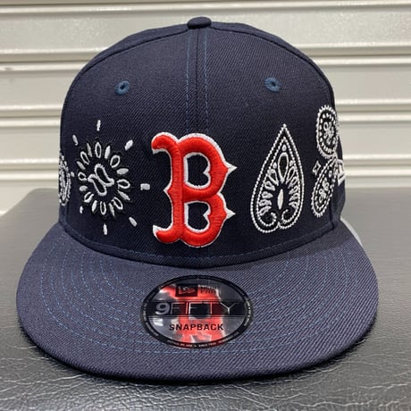 USA限定 Newera ニューエラ 9FIFTY ペイズリー スナップバック MLB ボストン レッドソックス