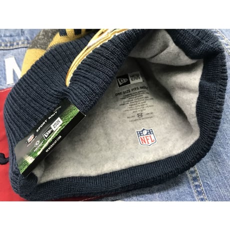 NEWERA ニューエラ LA ロサンゼルス Rams ラムズ NFL 公式 ニット帽 ポンポン