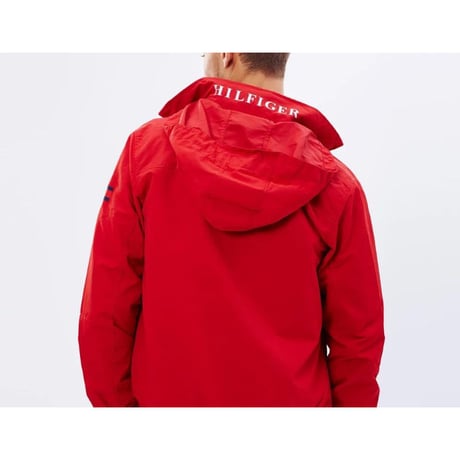 トミーヒルフィガー TOMMY HILFIGER ナイロン ヨットジャケット 撥水加工 レッド