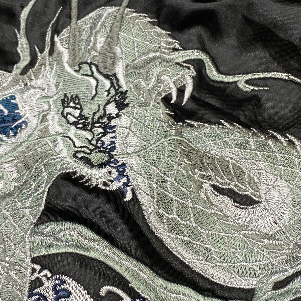 中綿入り Yokosuka刺繍入り スカジャン PUFF SUKAJAN 銀龍