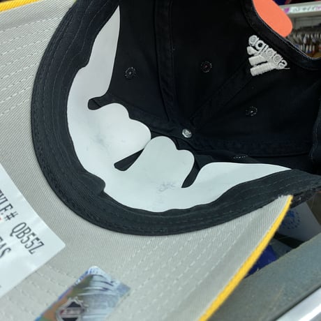 Adidas アディダス NHL ピッツバーグ ペンギンズ 黒/黄 ストラップバックキャップ アイスホッケー