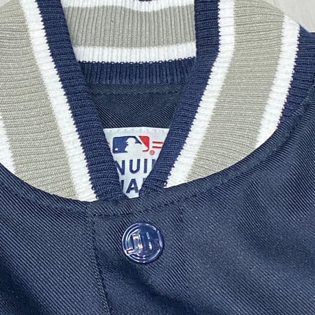 MLB公式 JHデザイン NY Yankees ニューヨーク ヤンキース スタジャン 紺 ピンストライプ