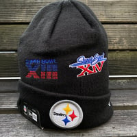 USA限定 NEWERA ニューエラ NFL スーパーボウル チャンピオンズ ニットキャップ スティーラーズ (Beanie152)