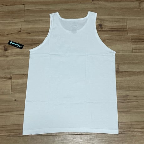 米国製 【M】 ダイヤモンドサプライ Diamond Supply Co タンクトップ 白 水色 Lightning