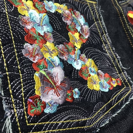 限定生産 グジュアリーデニム RMC レッドモンキーカンパニー 刺繍 インディゴ ジーンズ (JNS150)