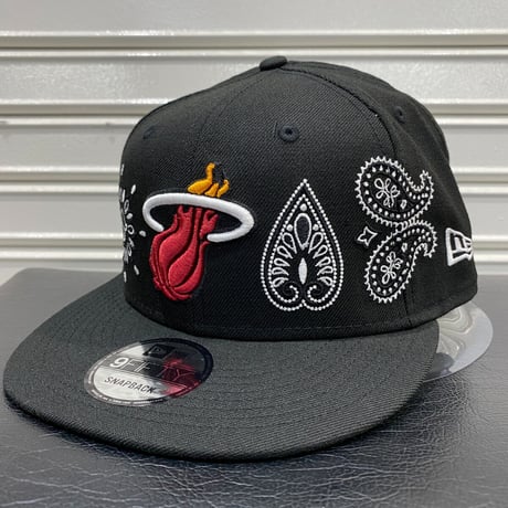 USA限定 Newera ニューエラ 9FIFTY ペイズリー スナップバック NBA マイアミ ヒート