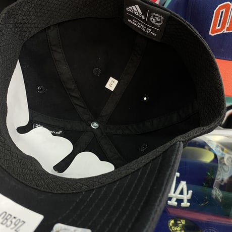 Adidas アディダス NHL ピッツバーグ ペンギンズ ストレッチキャップ アイスホッケー ヴィンテージブラック