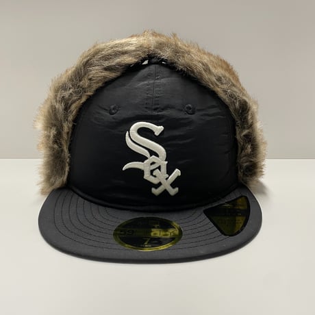 海外限定 59FIFTY ニューエラ レトロクラウン Winter Dog Ear ドッグイヤー Whitesox ホワイトソックス トラッパーキャップ (6-13)