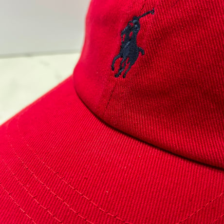 POLO RALPH LAUREN ラルフローレン Iconic Ball Cap ポニーロゴ アイコニック ダッドキャップ 赤 (RLC5)