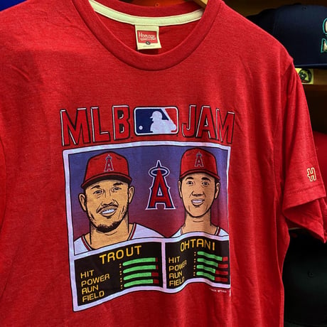 MLB公式 HOMAGE 大谷翔平 マイクトラウト JAM Tシャツ Angels ロサンゼルス エンゼルス