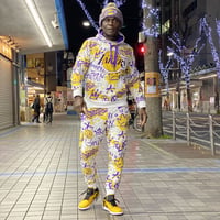 NBA公式 FISLL ロサンゼルス レイカーズ LA Lakers グラフィティ Graffiti セットアップ (R4W-SU6)