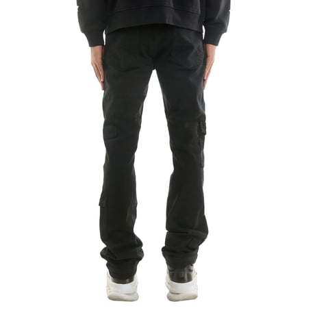 海外限定 KDNK ディーケーエヌケー Obsidian Stacked Skinny Flare スタックド スキニーカーゴ フレア ジーンス (JNS57)