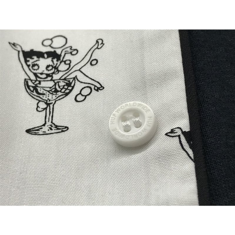 限定 HUF ハフ 半袖 ボタンシャツ パジャマ 総柄 ベティーブープ BETTY 
