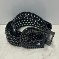 ラインストーン ブリンブリン ベルト Bling Bling Rhinestone Belt ブラック フォイルフレーク (BELT20)