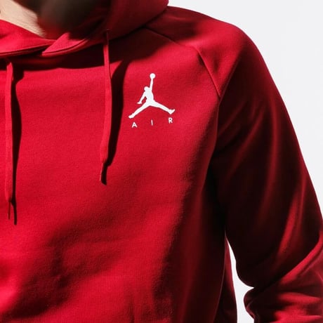 NIKE ナイキ AIR JORDAN エア ジョーダン フリース プルオーバー パーカー 赤 白ロゴ (NKJH16)