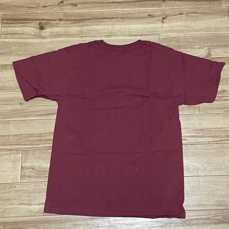 Stussy ステューシー ITP オーセンティック 半袖 Tシャツ カレッジスタイル Wine バーガンディ (48)