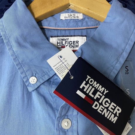 トミーヒルフィガー TOMMY HILFIGER スタンダード ボタンダウンシャツ DULL BLUE