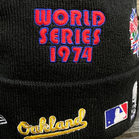 USA限定 NEWERA ニューエラ MLB ワールドシリーズ ニットキャップ As アスレチックス