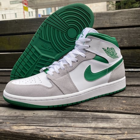NIKE ナイキ AIR JORDAN1 MID エアジョーダン1 ミッドカット 緑/白/グレー